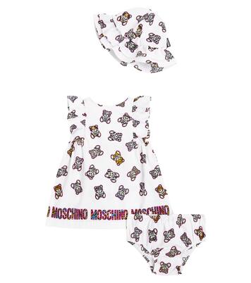 Baby - Abito, culottes e cappello in cotone | Moschino Kids