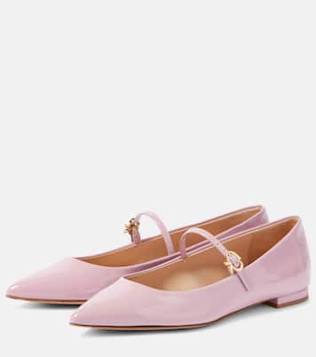 Ribbon Jane 05 patent leather Mary Jane flats | Gianvito Rossi