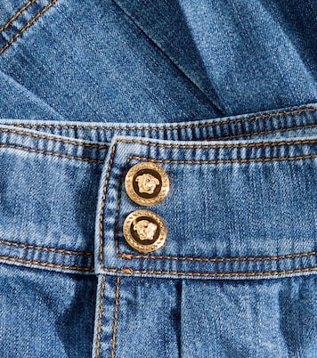Gonna di jeans a pieghe | Versace Kids
