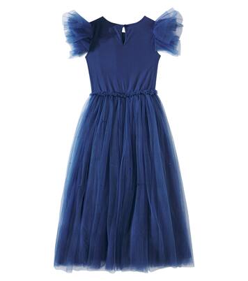 Robe Navy Wisteria en coton et tulle | Tutu Du Monde