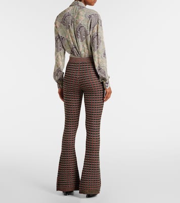 Pantaloni flared in maglia con ricamo | Etro