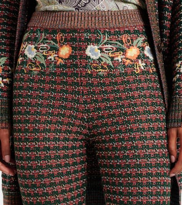 Pantaloni flared in maglia con ricamo | Etro