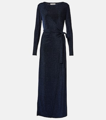 Simona lamé wrap dress | Diane von Furstenberg