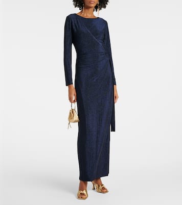 Simona lamé wrap dress | Diane von Furstenberg