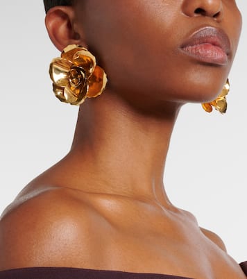 Gladiolus 18kt gold-plated earrings | Jennifer Behr