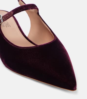 Karla velvet slingback flats | Malone Souliers
