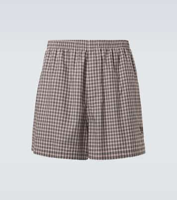 Checked cotton shorts | Balenciaga