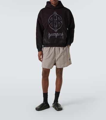Checked cotton shorts | Balenciaga