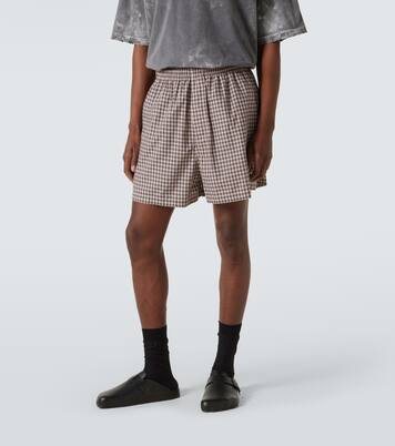 Checked cotton shorts | Balenciaga