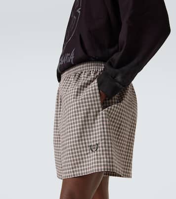 Checked cotton shorts | Balenciaga