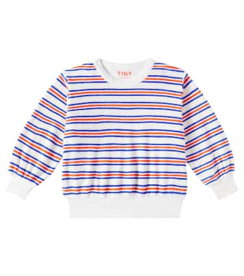 Striped cotton terry sweatshirt | Tinycottons