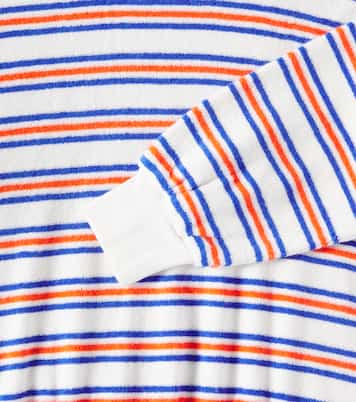 Striped cotton terry sweatshirt | Tinycottons