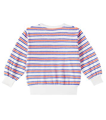 Striped cotton terry sweatshirt | Tinycottons
