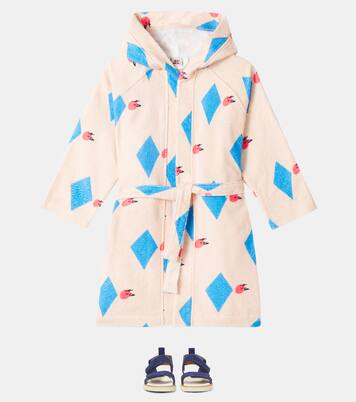 Diamond Bird printed terry robe | Jellymallow
