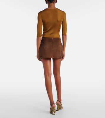 Mini-jupe Avery en daim | Nour Hammour