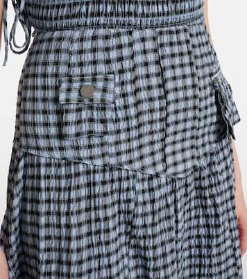 High-Rise-Maxirock aus einem Baumwollgemisch | Ganni