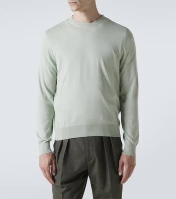 코튼 크루넥 스웨터 | Loro Piana