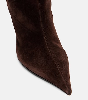 Nina suede knee-high wedge boots | Paris Texas