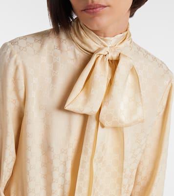 Schluppenbluse GG aus Seide | Gucci