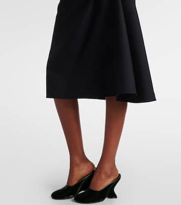 Embellished draped wool midi skirt | Dries Van Noten