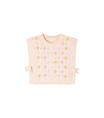 Yuliya open-knit floral top | Louise Misha