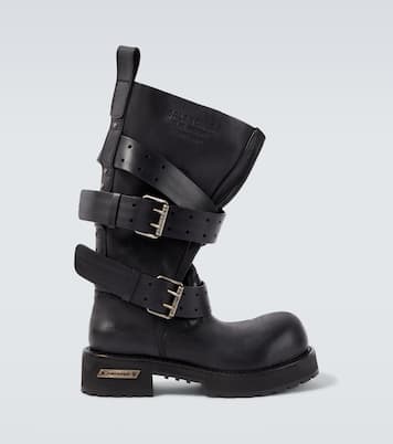 Venom leather biker boots in black - Balenciaga | Mytheresa