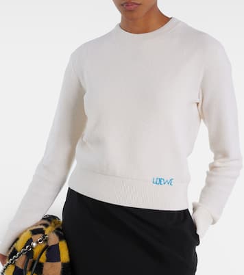 Logo embroidered wool sweater | Loewe