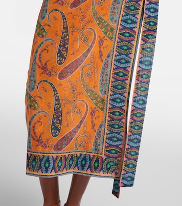 Falda midi de algodón con paisley | Etro