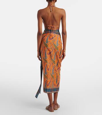 Falda midi de algodón con paisley | Etro