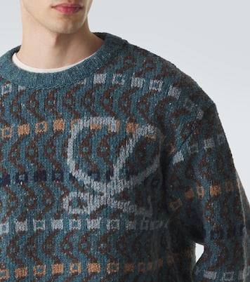 Pull en laine mélangée en intarsia et à logo | Loewe