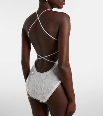 Body Fara de malla semi-transparente con lentejuelas | Norma Kamali