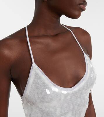 Body Fara de malla semi-transparente con lentejuelas | Norma Kamali