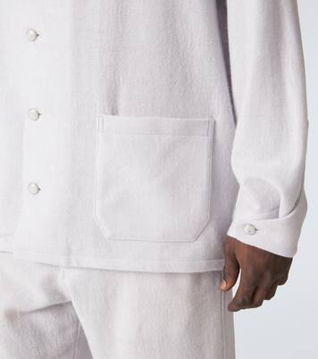Affirmations cashmere pajama shirt with moonstone | God's True Cashmere