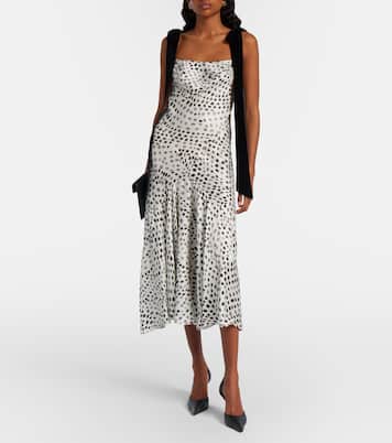 Polka-dot satin midi dress | Nina Ricci
