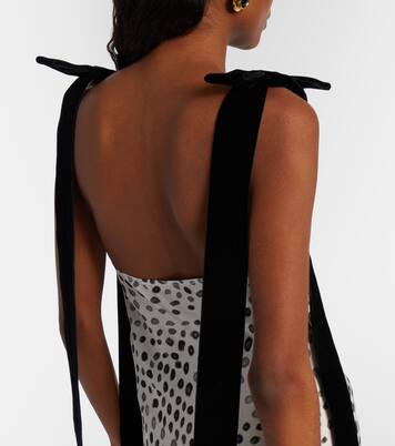 Polka-dot satin midi dress | Nina Ricci