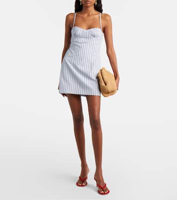 Pinstripe cotton-blend minidress | SIR