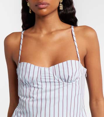 Pinstripe cotton-blend minidress | SIR