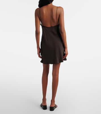 Lace-trimmed silk minidress | SIR