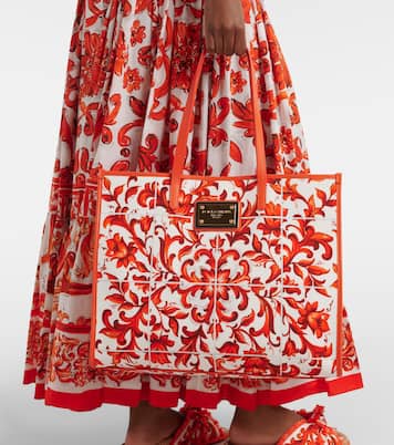 Shopping Large printed canvas shopper | Dolce&Gabbana