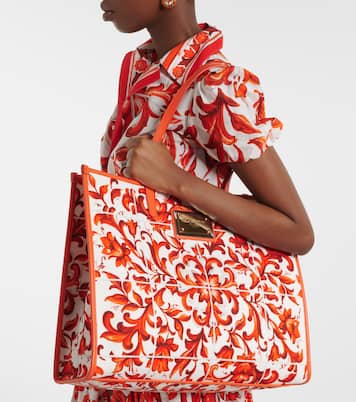 Shopping Large printed canvas shopper | Dolce&Gabbana
