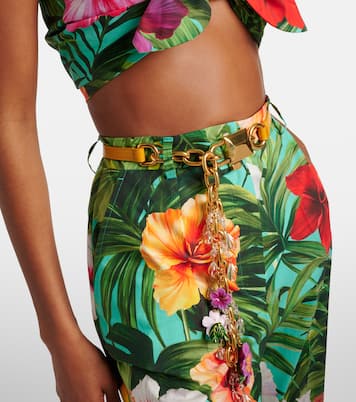 Embellished leather and chain belt | Dolce&Gabbana