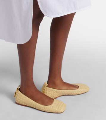 Charlotte Intrecciato leather ballet flats | Bottega Veneta