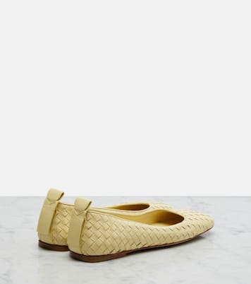 Charlotte Intrecciato leather ballet flats | Bottega Veneta
