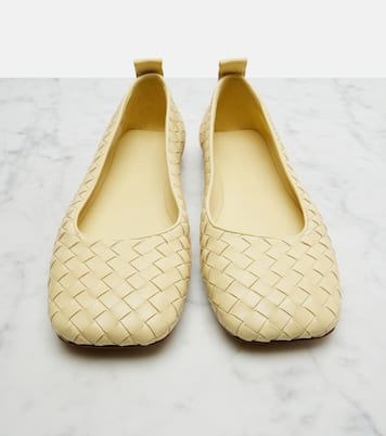 Charlotte Intrecciato leather ballet flats | Bottega Veneta