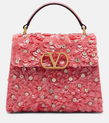VSling Mini sequined top-handle bag | Valentino Garavani