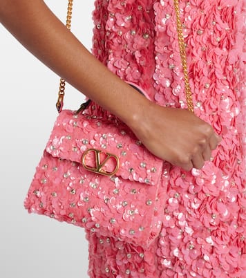 VSling Mini sequined top-handle bag | Valentino Garavani