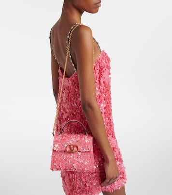 VSling Mini sequined top-handle bag | Valentino Garavani