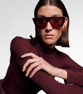 Lettering Logo flat-top sunglasses | Alaïa