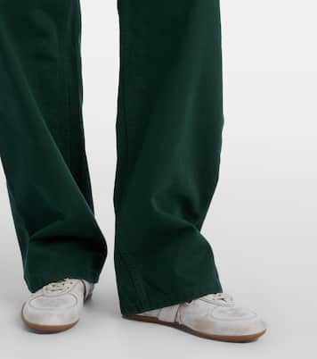Cotton gabardine straight pants | Miu Miu