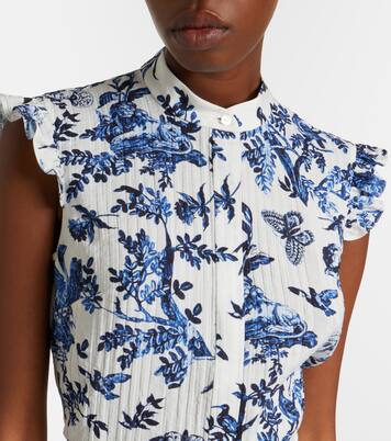 Camicia in popeline con stampa floreale | Erdem